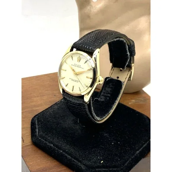 Rolex Oyster Perpetual Women's Watch Vintage Swiss Automatic 14k Gold Case - Picture 14 of 14